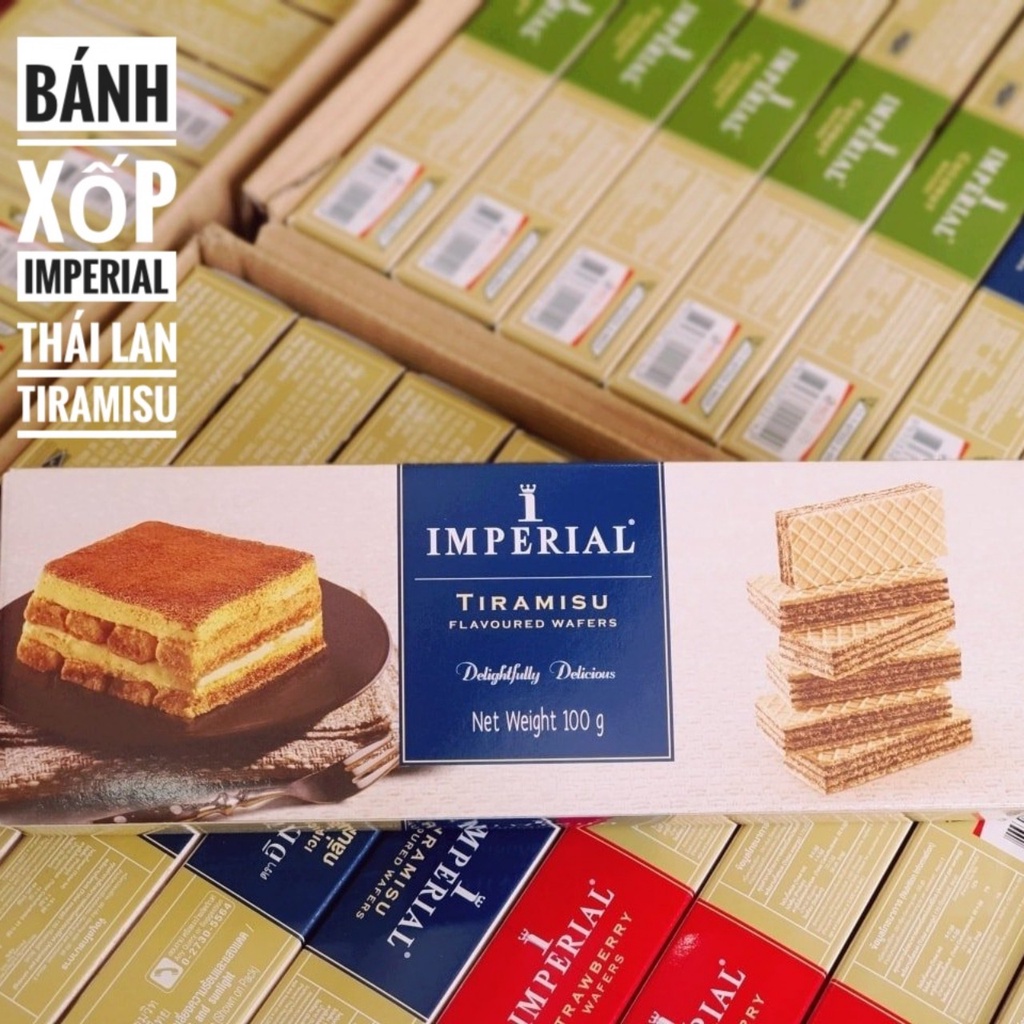 Bánh Xốp Imperial Thái Lan (Dâu/ Tiramisu/ Coconut / Chocolate Hazelnut) Hộp 100Gr | BigBuy360 - bigbuy360.vn