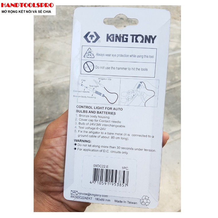 Bút thử điện xe máy ôtô Kingtony 9DC22
