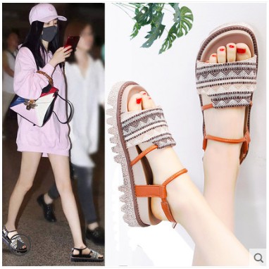 (ORDER) Sandal ulzzang thổ cẩm hot 2019