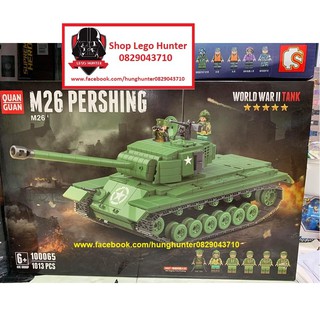 Army WWII Bộ lắp ráp Xe Tank M26 Pershing của Mỹ GuanGuan 100065