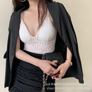 Áo bra hai dây Maika ren hoa có đệm mút lưng chun co dãn siêu sang chảnh | WebRaoVat - webraovat.net.vn