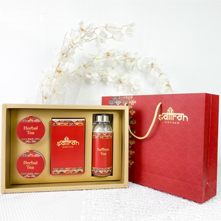 [FreeShip] Hộp quà Saffron Nhuỵ hoa nghệ tây phong cách Trung Đông hoạ tiết bóng nổi