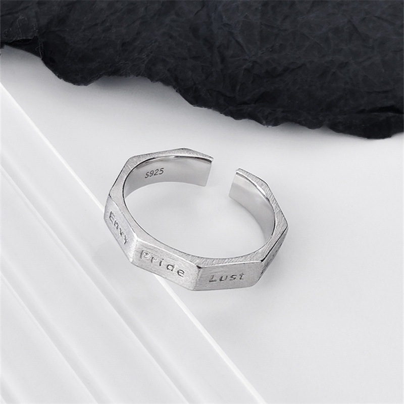 Nhẫn Trang Sức Có Thể Điều Chỉnh Phong Cách Retro Bằng Bạc 925 Cho Nam Nữ F826