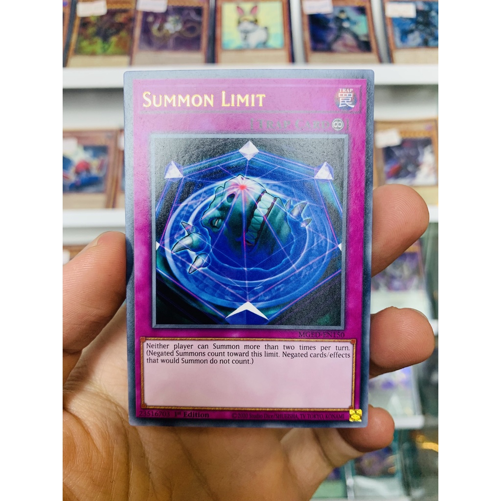 Thẻ Bài Lẻ YugiOh! Mã MGED-EN150 - Summon Limit - Gold-Letter Rare - 1st Edition
