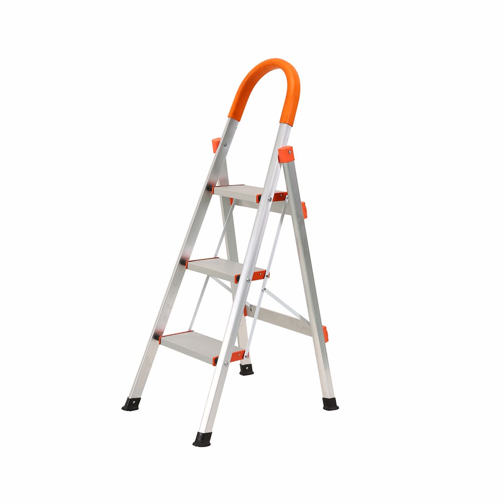 Thang nhôm ghế 3 bậc DAMITA cao cấp inox 304 bảo hành 24 tháng