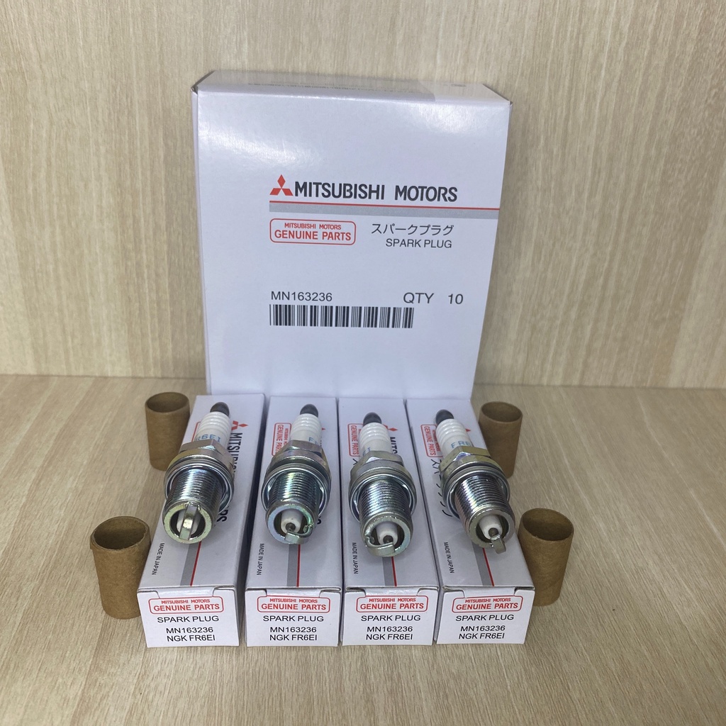 Bộ 4 bugi Mitsubishi Jolie, Eclipse, Galant, L300, Outlander, Pajero, Wagon, Triton, Zinger Mã MN163236 NGK FR6EI