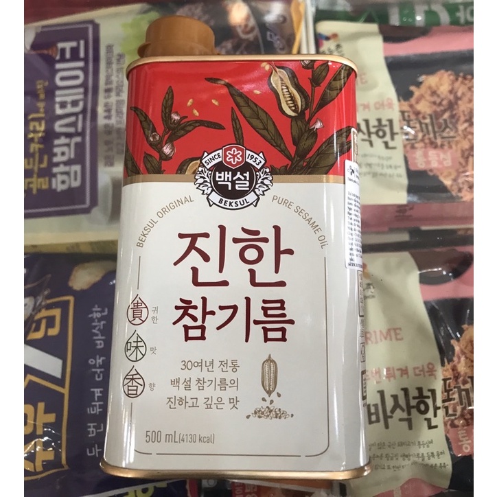 Dầu Mè Nguyên Chất Đậm Đặc Hàn Quốc 500ML- 진한 참기름 500ML