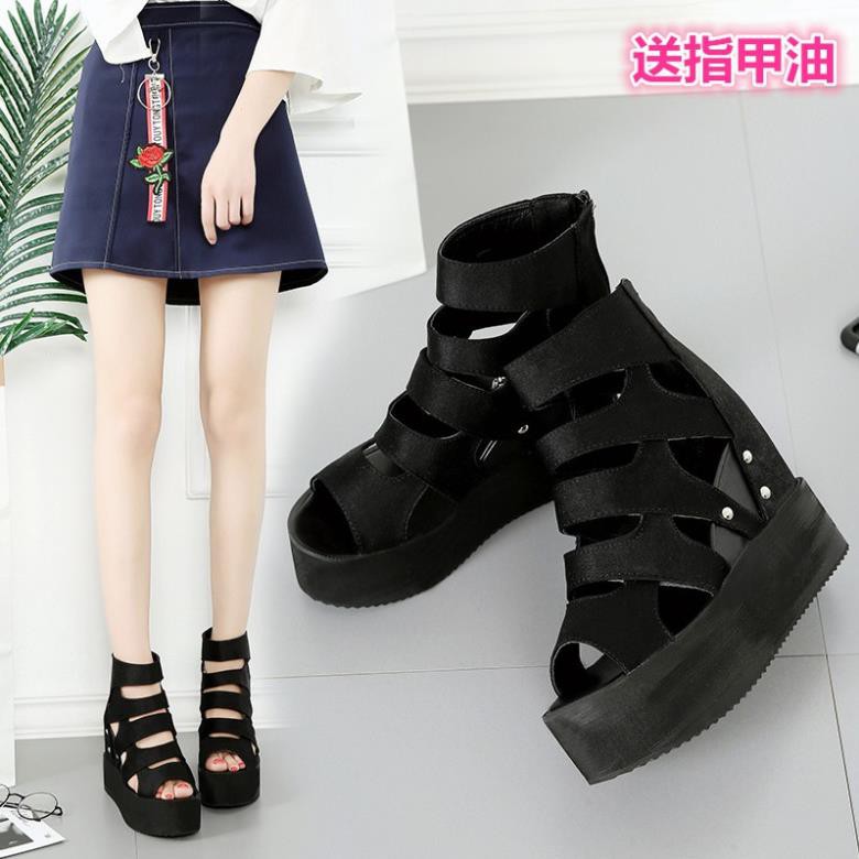 [ Hàng order 15 ngày] giày sandal đế độn 12cm 2018 -b11