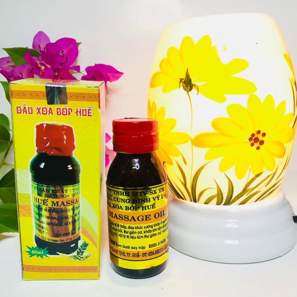 [chính hãng] Dầu xoa bóp, massage Huế hiệu Cung Đình Vỹ Dạ chai 60ml