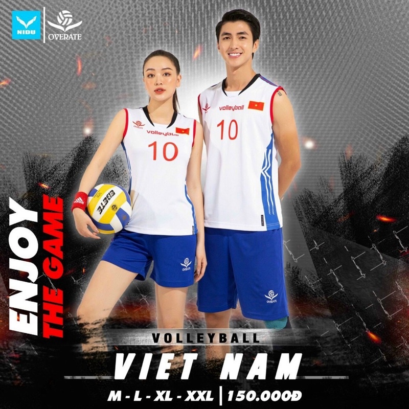 🥎Bộ Quần áo Bóng Chuyền ( nam nữ) 2021/22Chất liệu vải mè dệt kim ( Hoạ tiết hoa văn sắc nét ( Hàng bao đẹp