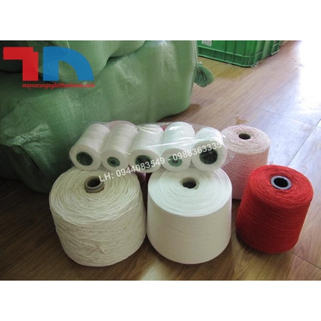 Combo 10 cuộn chỉ khâu bao màu trắng, chỉ khâu bao, chỉ  khâu 2 lạng