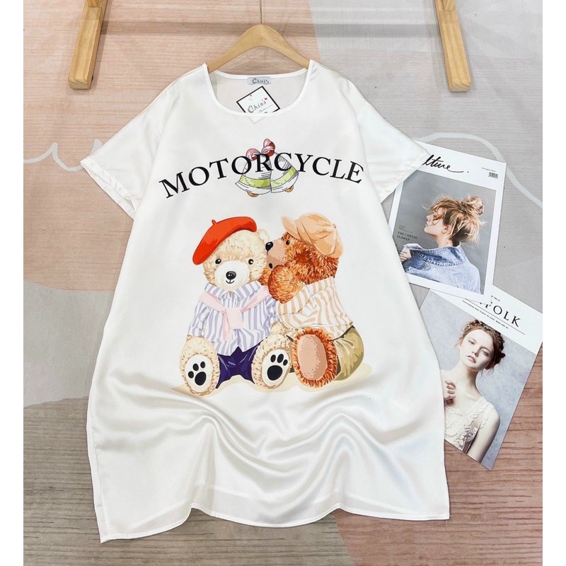 Đầm satin from rộng | BigBuy360 - bigbuy360.vn