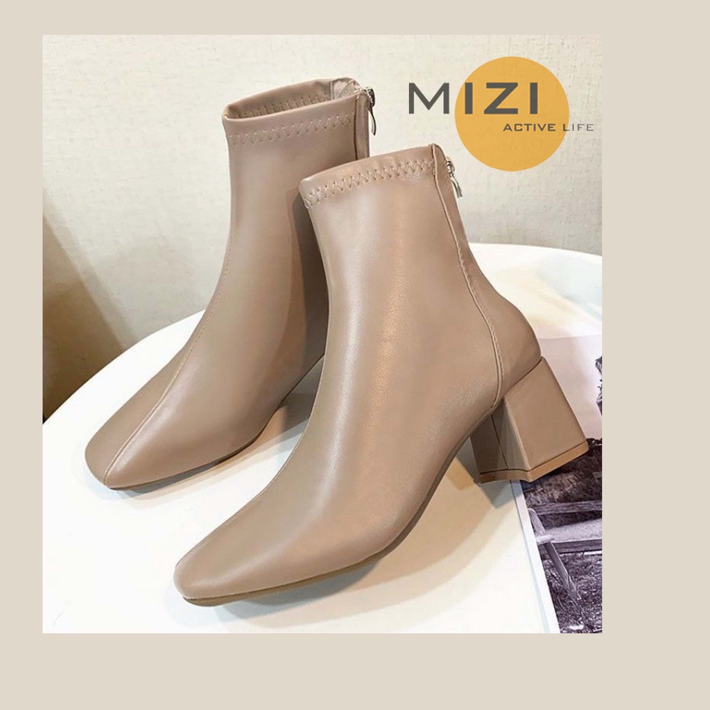 Giày bốt nữ cổ cao Hàn Quốc cao gót ulzzang thời trang đẹp Mizi BOT02 | BigBuy360 - bigbuy360.vn