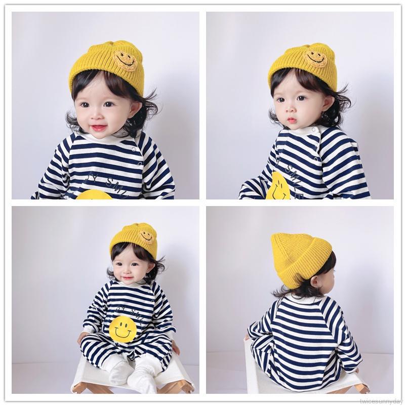 Mũ len giữ ấm co giãn dễ thương cho bé