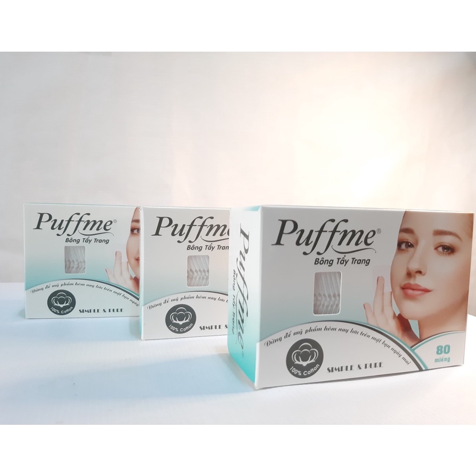Bông Tẩy Trang Puffme 80 Miếng/hộp