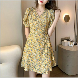 Váy nữ hoa nhí thắt eo
