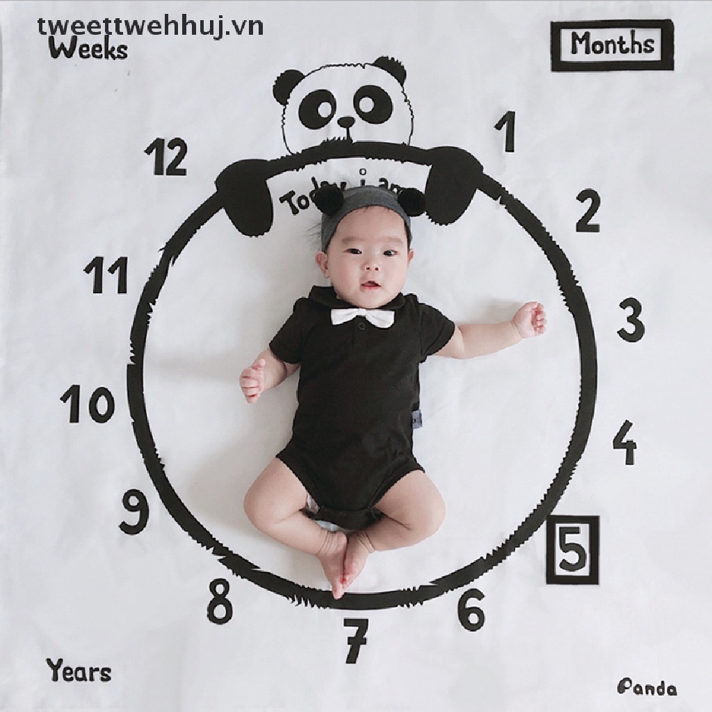 Tấm Thảm Trải Làm Phông Nền Chụp Hình Đánh Dấu Cột Mốc Tháng Dành Cho Em Bé