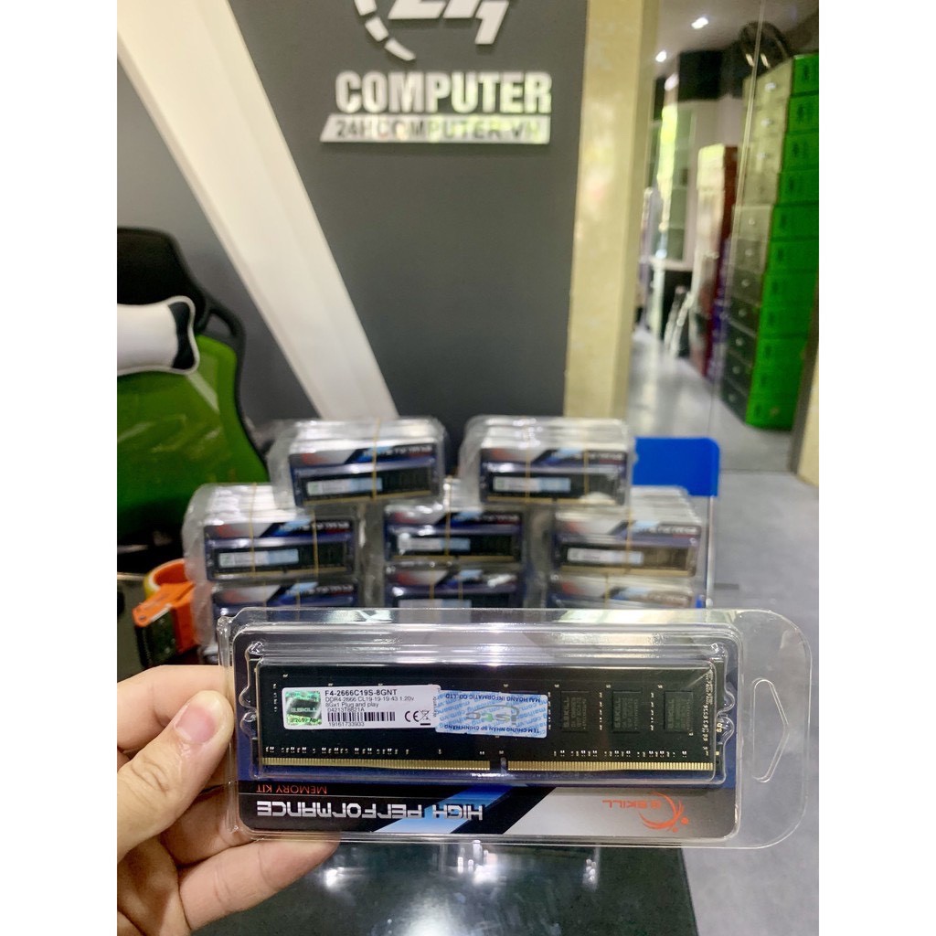 RAM G.SKILL NT - 8GB(8GBx1) DDR4 2666MHz - F4-2666C19S-8GNT ( Mới Chính Hãng)