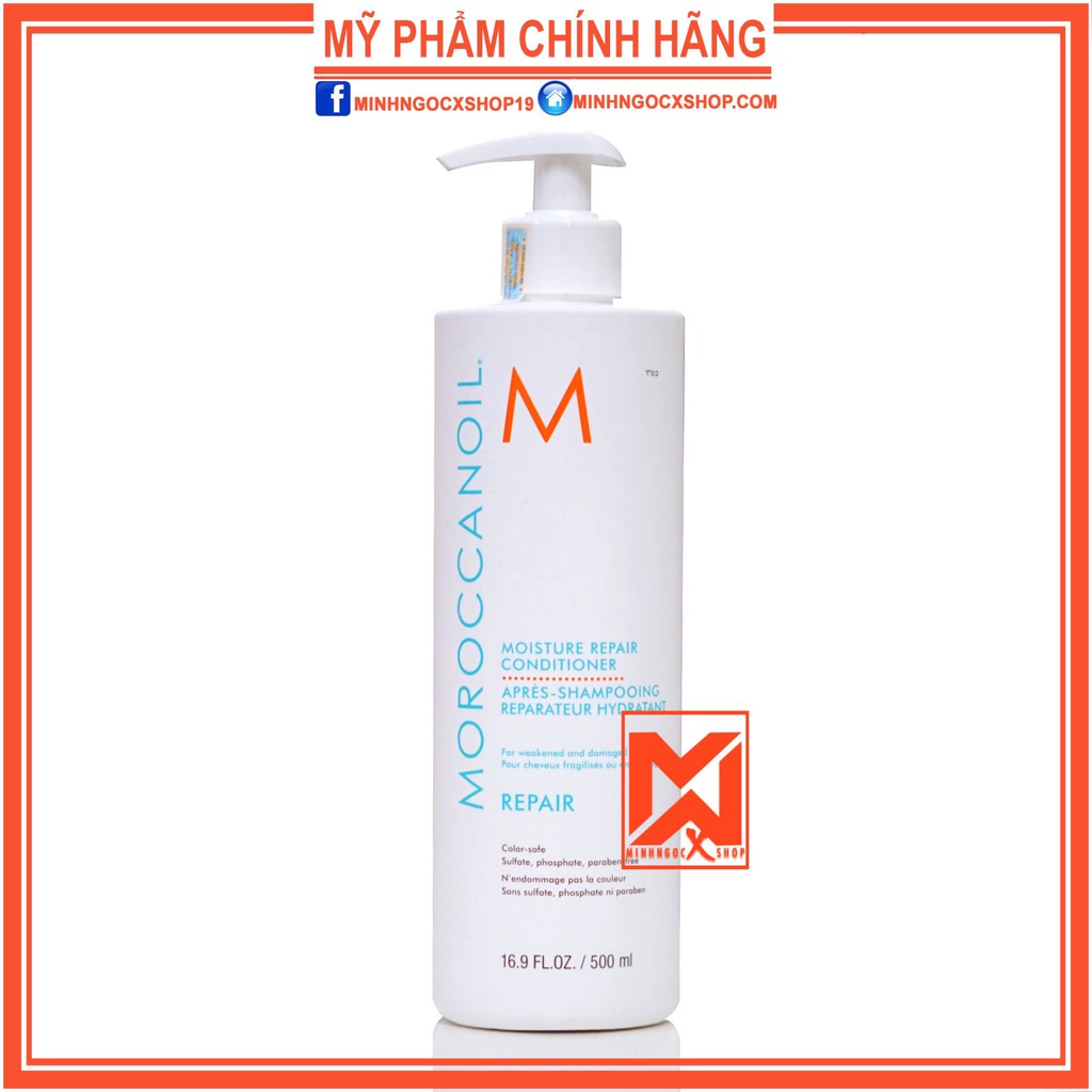 MOROCCANOIL DẦU XẢ PHỤC HỒI ĐỘ ẨM MOROCCANOIL REPAIR 500ML CHÍNH HÃNG