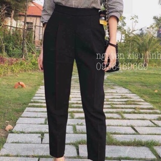 Quần baggy cạp chun công sở
