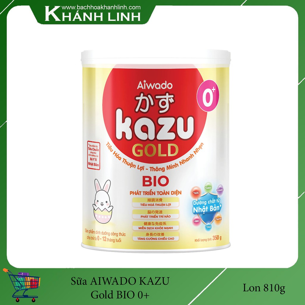 [Tinh tuý Nhật Bản] Sữa bột KAZU BIO GOLD số 0+ Lon 810g