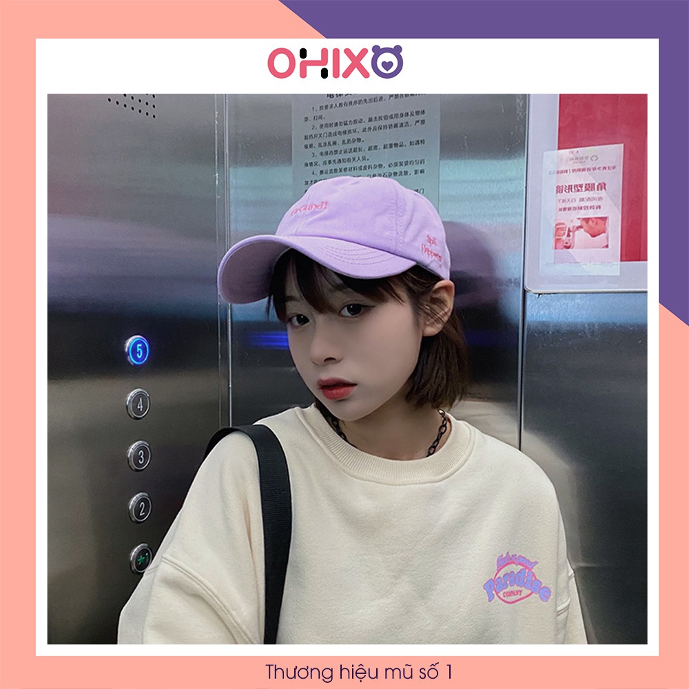 Mũ Lưỡi Trai Nón Kết Nữ Hàn Quốc Thêu Chữ Thời Trang Đẹp Giá Rẻ OHIXO LT03