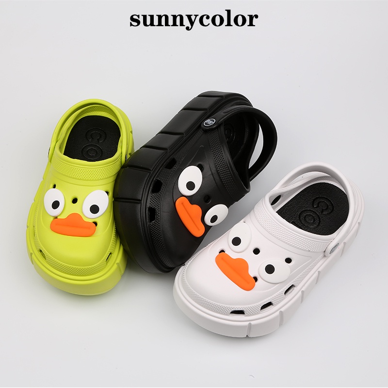Dễ Thương Dép crocs Đi Biển Chống Trượt Quai Chéo Hình Chú Vịt Xinh Xắn Cho Nữ