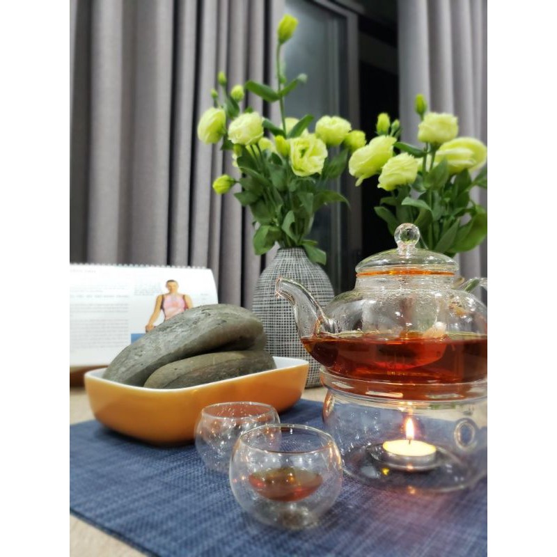 Bộ Ấm Trà Thủy Tinh Tặng Bộ Tách Trà Thuỷ Tinh Cao Cấp 600ml Lõi Lọc bộ trà thuỷ tinh có đế nến | BigBuy360 - bigbuy360.vn