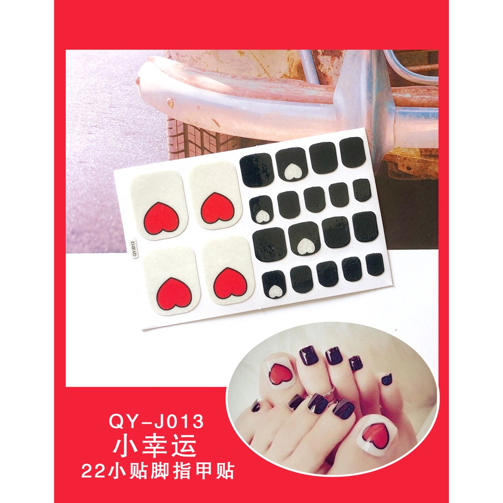 20 mẫu miếng dán móng chân nail nhũ đính đá N05-1