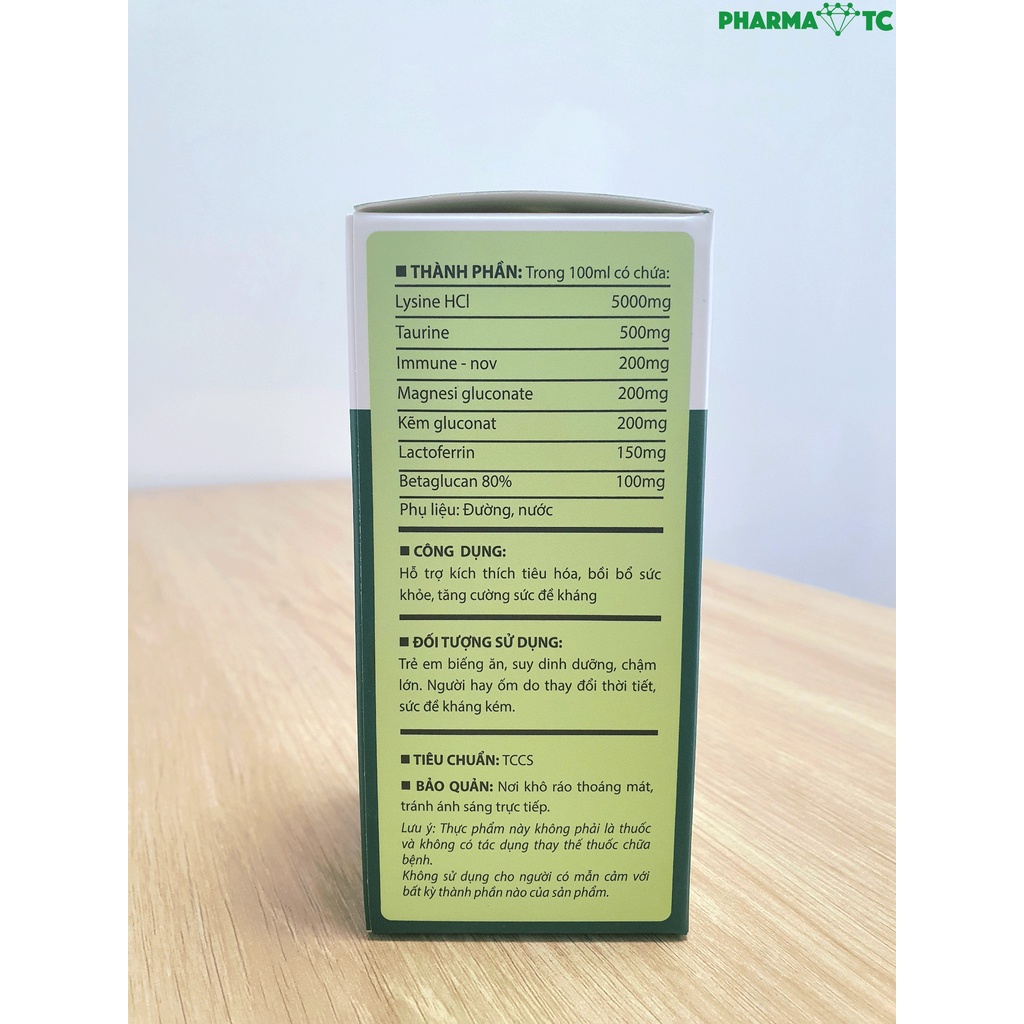 Siro tăng đề kháng Glucan Kiddy gấu nga hàng ngày, giúp ăn ngon cho bé - Lọ 100ml - PharmaOTC