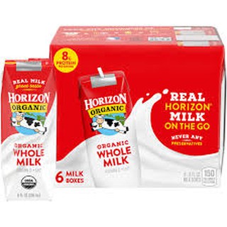 Thùng 12 hộp sữa organic Horizon nguyên kem 236 ml