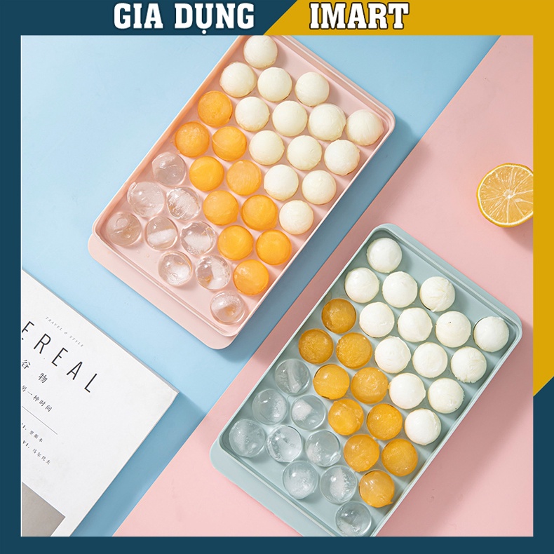 Khay làm đá viên tròn, khuôn làm đá thông minh tủ lạnh 50 viên -GD263 | BigBuy360 - bigbuy360.vn