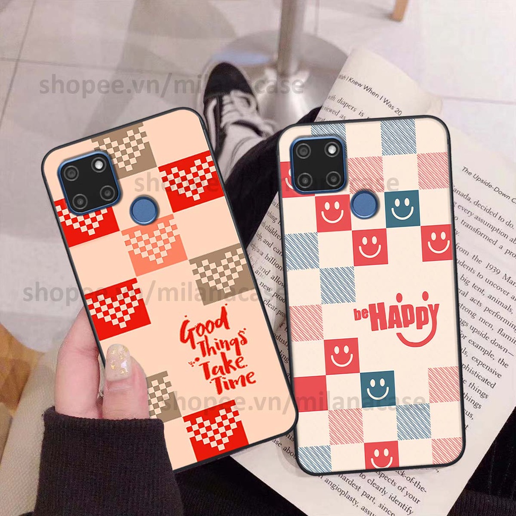 Ốp Realme C12 / C15 caro họa tiết nhiều màu sắc siêu đẹp thời trang cá tính