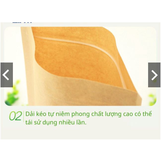 20 Túi Zip Giấy chống thấm nước 2 chiều size 15x22
