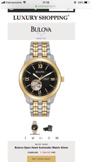 Đồng hồ nam Bulova 98A168