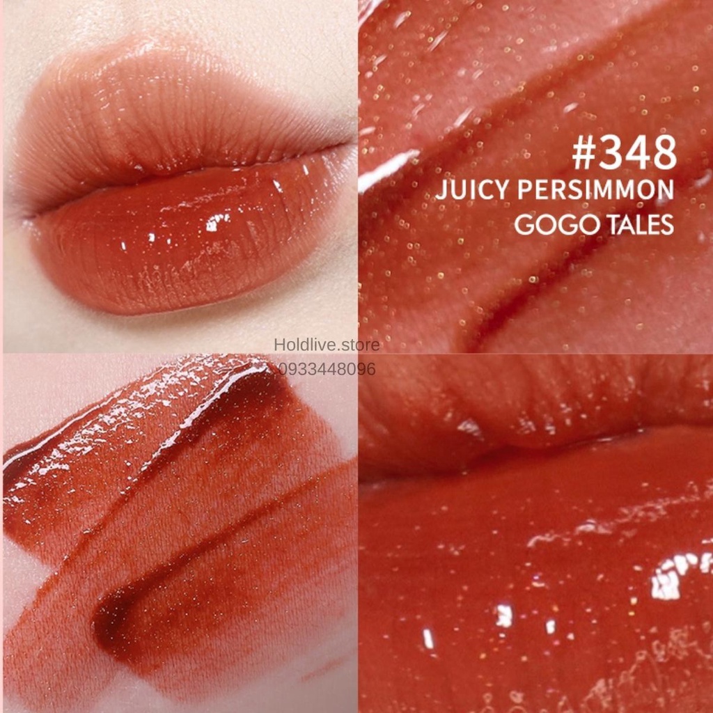 Son bóng tint Gogo tales Lucky may mắn Pink Rippling GT340 son gogotales trái tim lên màu chuẩn lì mỏng nhẹ mọng môi