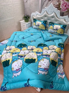 Set ga gối chăn phao poly cotton