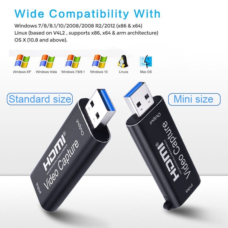 Đầu Ghi Hình Live Stream Chuyển HDMI Ra USB 1080P HDMI Video Capture Cho Điện Thoại/máy ảnh/PS4/ XBOX/Máy Tính GEAR79