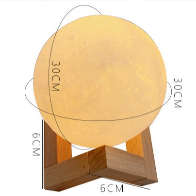 Đèn Mặt Trăng Để Bàn Moon Lamp Ánh Vàng Ấm Áp