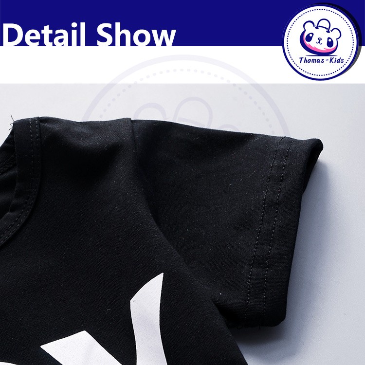 Bộ Đồ Áo Thun Cotton Tay Ngắn In Hình Chuột Mickey Thời Trang Cho Bé Trai 2-6 Tuổi