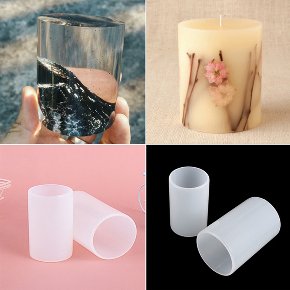 Khuôn silicon để làm nến hình trụ