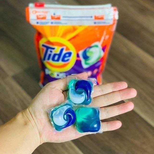 VIÊN GIẶT XẢ QUẦN ÁO TIDE PODS MỸ SIÊU TIẾT KIỆM (42v/bịch/967g)