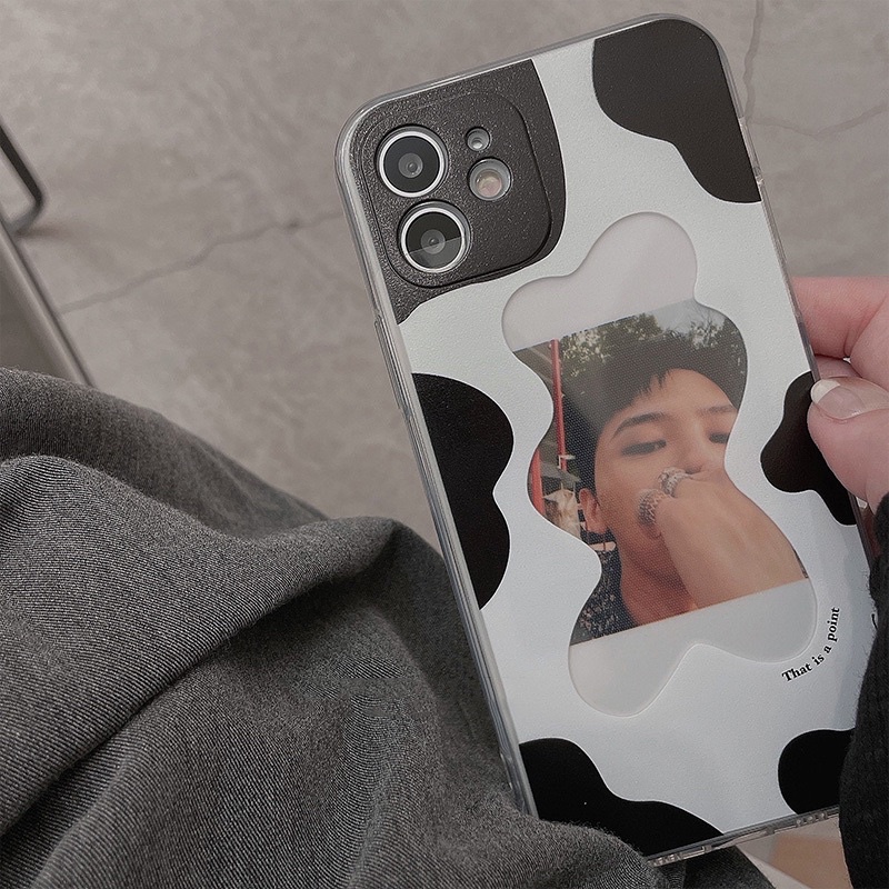 (SIÊU RẺ) Ốp lưng iphone trong dẻo hoạ tiết bò sữa đựng ảnh 7plus/8/8plus/x/xr/xs/11/12/13/pro/max/plus/promax