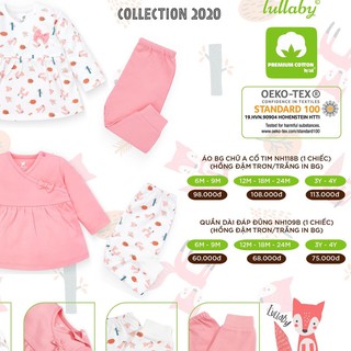 Lullaby bộ thu đông bé gái interlock xinh xắn