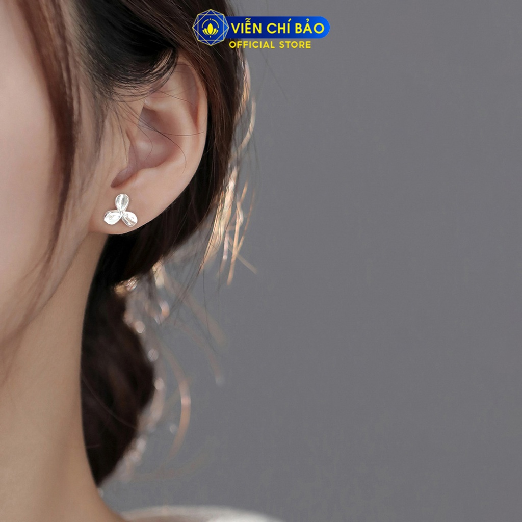 Bông tai lá 3 cặp chất liệu bạc 925 thời trang phụ kiện trang sức nữ thương hiệu Viễn Chí Bảo E081
