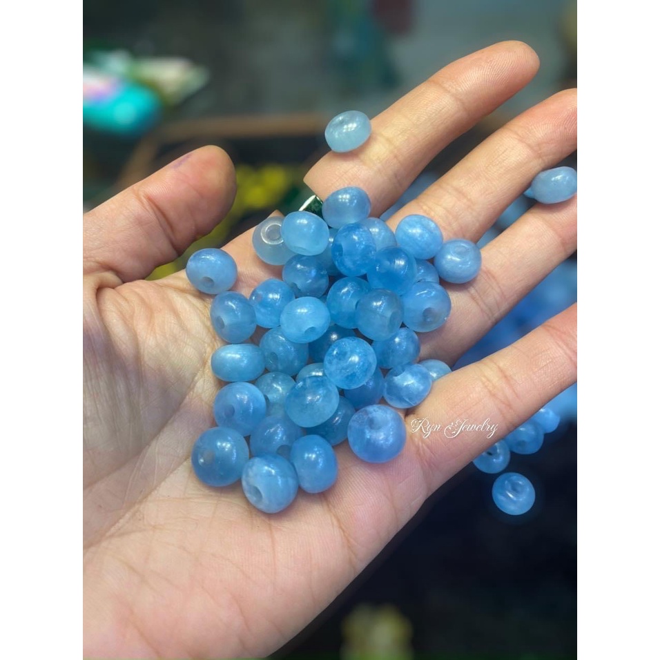 Vòng tay đồng điếu Aquamarine hàng chuẩn nhà Tiệm nhỏ của Ryn xanh mướt, mang lại may mắn cho người đeo😍😍😍