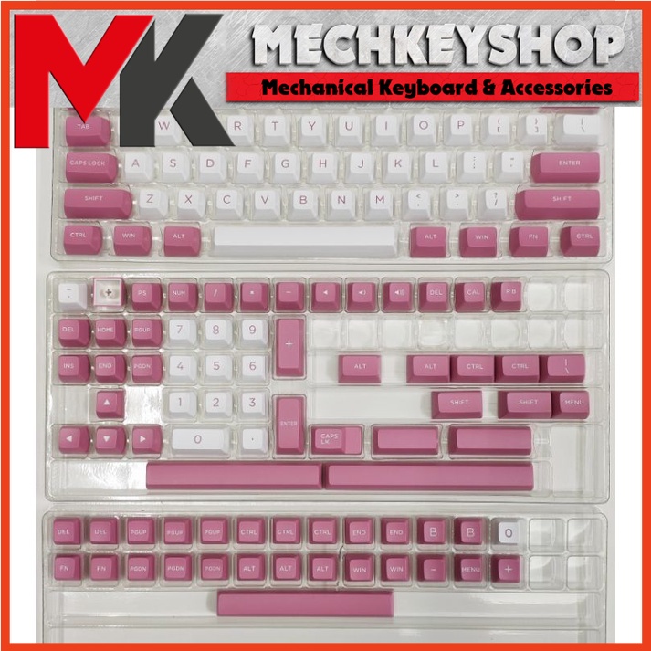 Bộ Keycap FSA Peach Pink PBT Double Shot cho Bàn phím cơ