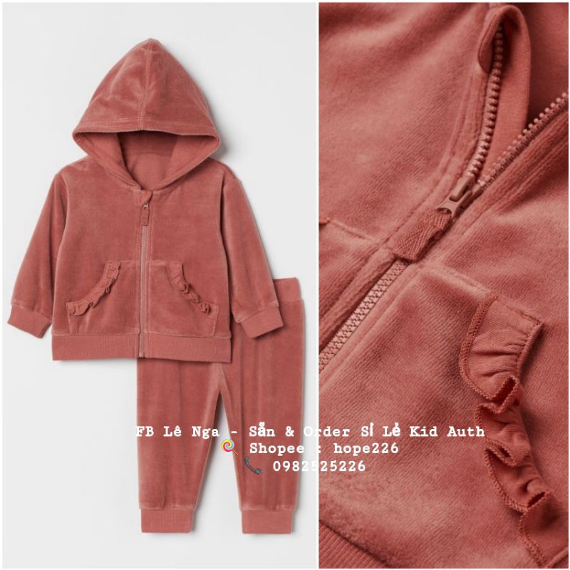 [FORM TO] Set bộ nỉ nhung HM UK/ES chính hãng sz từ 4-6m đến 3-4y