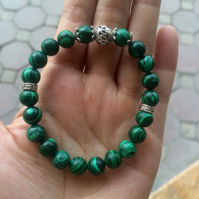 Vòng tay phong thuỷ đá Malachite 8ly