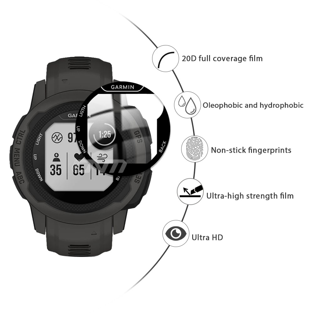 Miếng Dán Bảo Vệ Màn Hình Chống Trầy Cho Đồng Hồ Garmin Instinct 2 2S nti-